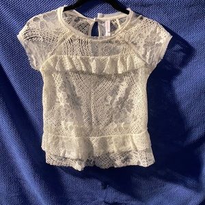 White lace shirt